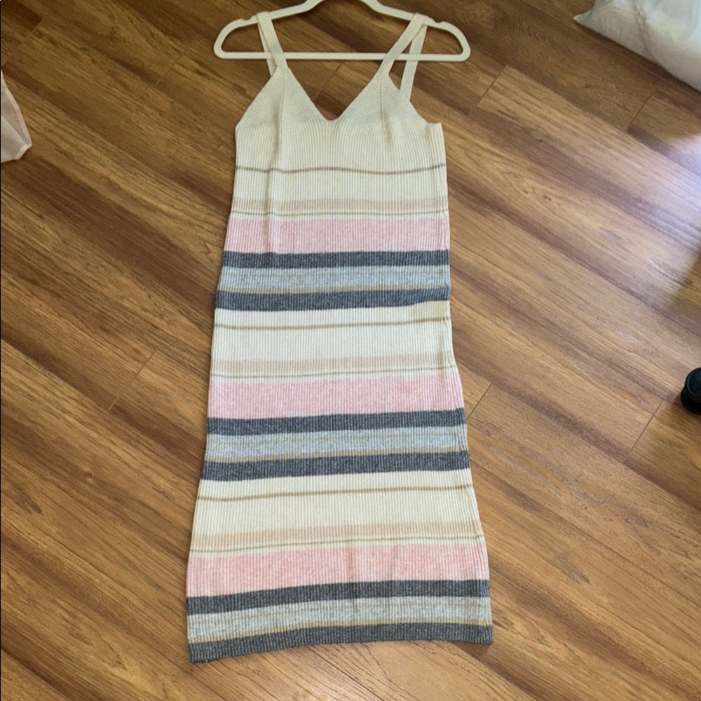 Z Supply Cream Pink Sundress Sleeveless Midi